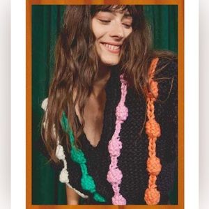 Anthropologie • NWT Maeve Colorful Bauble Sweater Vest Top One Size